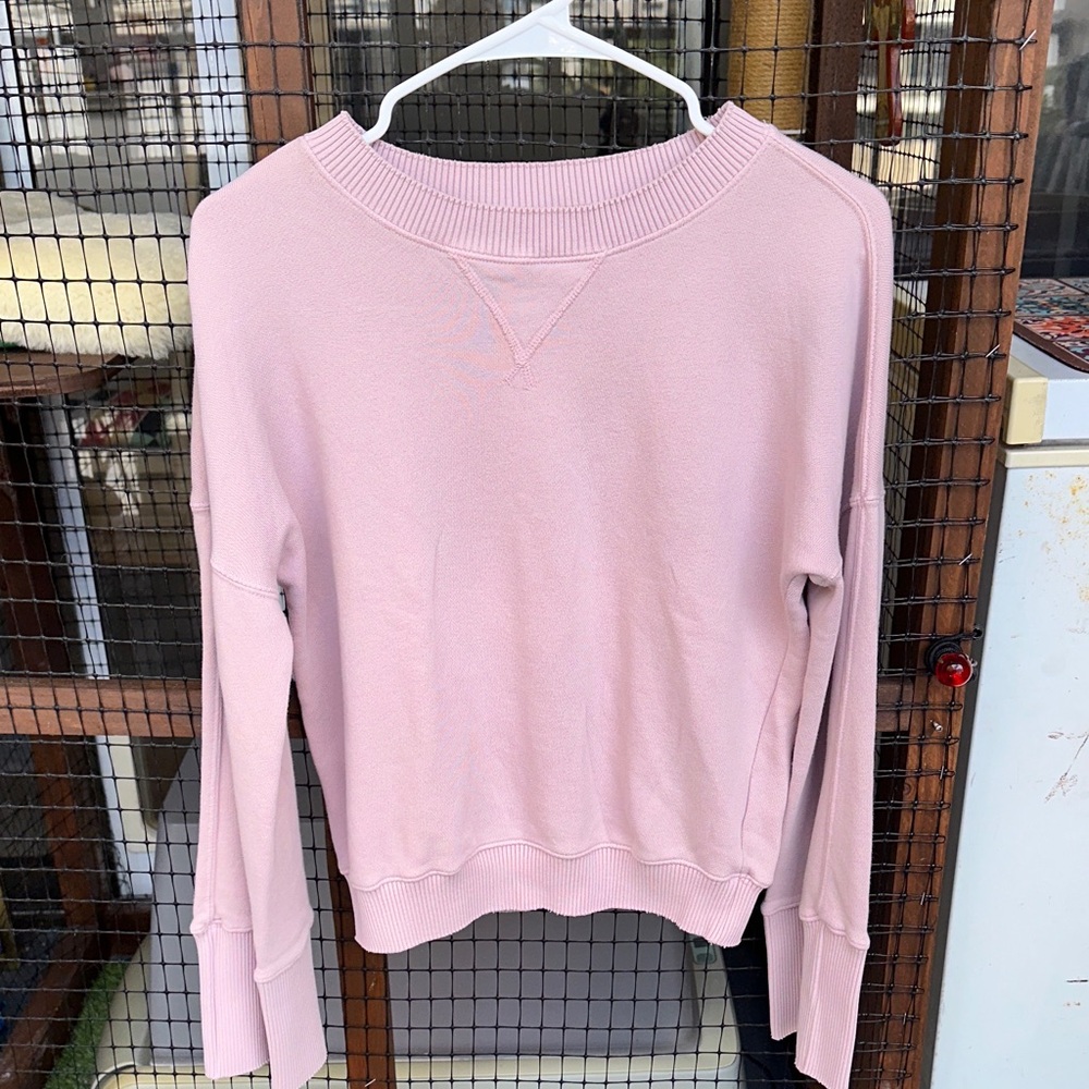 Pink Spiritual Gangster Wide Ribbed Cuff Pullover